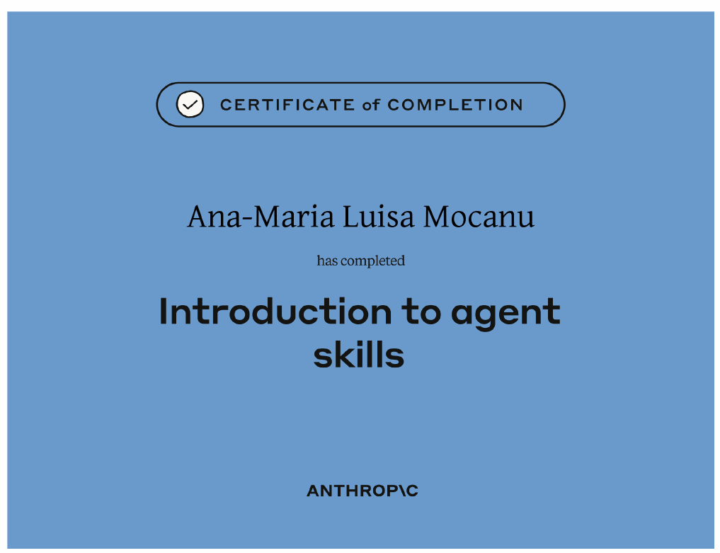 Introduction to agent skills certificate